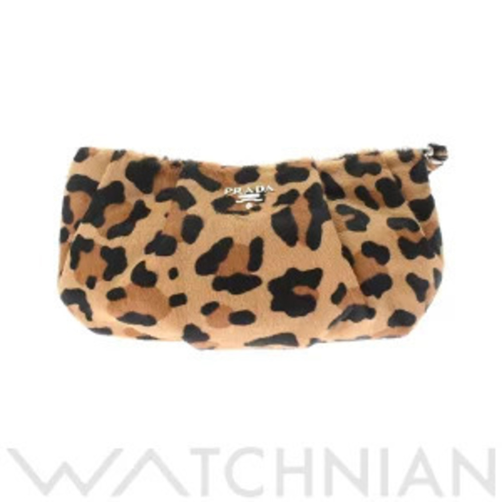Prada Miele Calf Hair Pouch